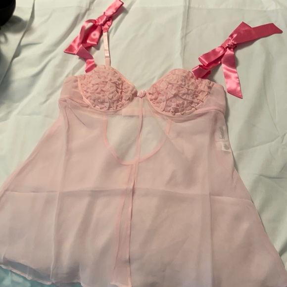 SEXY!  Fredricks of Hollywood chiffon and Bra top - Picture 1 of 8